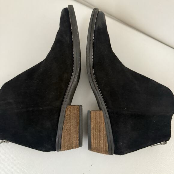 Very Volatile Aldworth Boots Casual Back Zip Ankle Bootie Black Suede Boho 8 - Picture 5 of 8